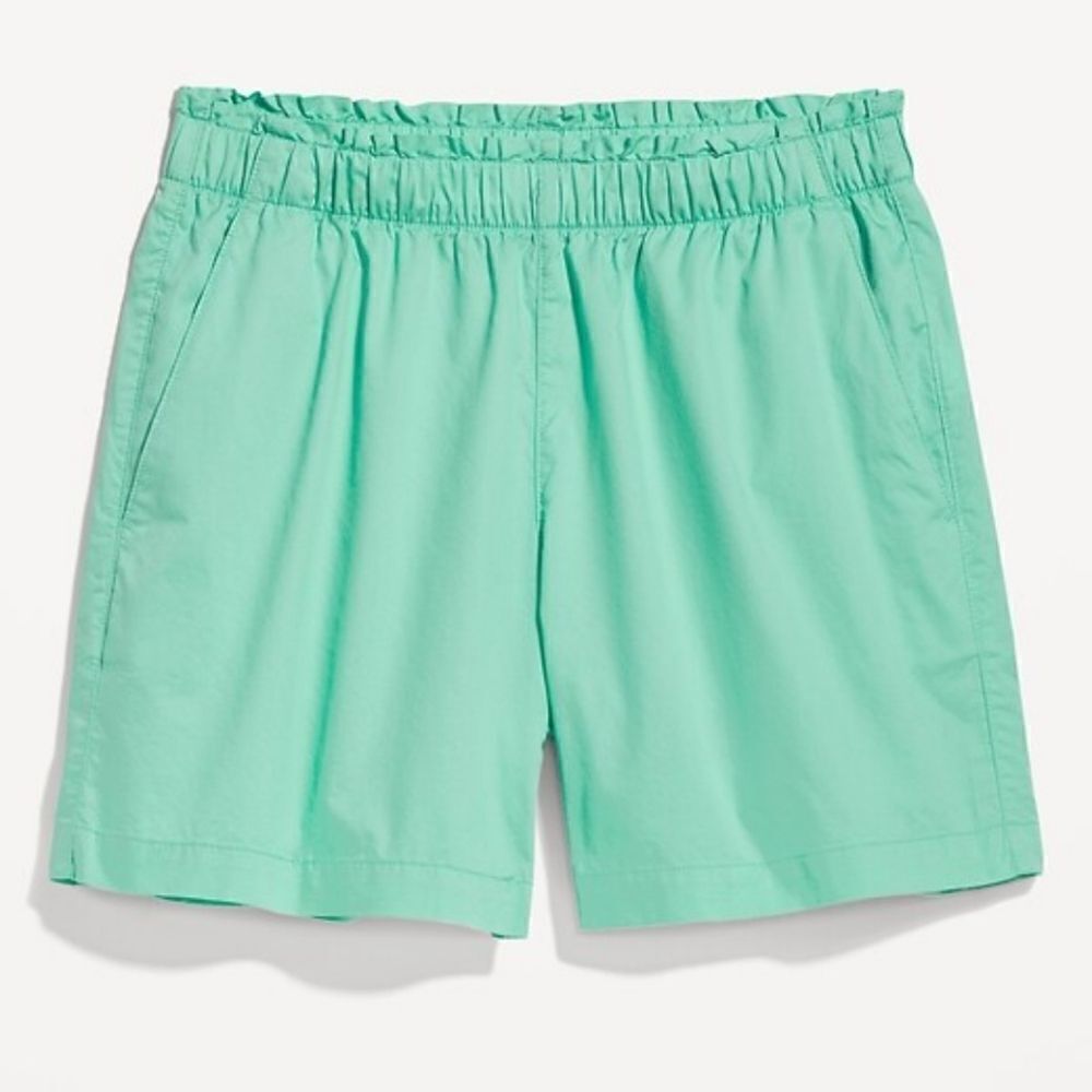 NWT OLD Navy  High-Waisted Poplin Pull-On Shorts 5-inch inseam Subtle Green 2X